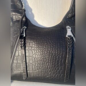 AIMEE KESTENBERG Elegant Black Croc-Embossed Women's Bag